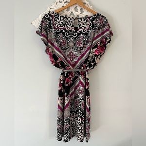 WHBM paisley scarf print blouson dress